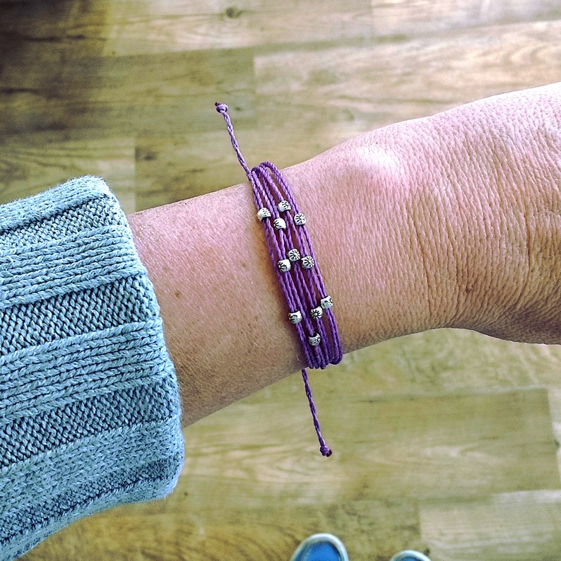 Fidget Bead Bracelet Multistrand Sliding Knot Bracelet Etsy