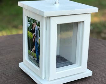 Rotating Sand Ceremony Photo Frame Box Set - Blended Family / Beach Wedding / Engagement gift / Unity ceremony / Rustic Wedding