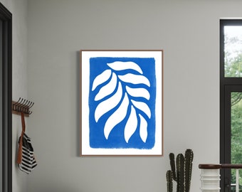 Matisse Inspired Leaf Print, Abstract Botanical Wall Art (Digital Download)