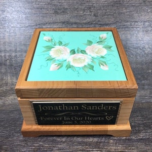 Baby-Urne für Asche-Rosen-Säuglings-Urne-Junge / Mädchen-kleine Kind-Einäscherungs-Denkmal menschliches personalisiertes graviertes Tag-Memorial-Andenken