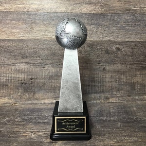 World Globe Trophy Global Achievement Trophy Personalized You Mean The World To Me Funny Trophy Top Sales Appreciation Best Boss Trophy