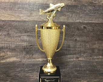 Fishing Trophy Fishing Derby Trophy Biggest Trout Tournament Trophy #1 Master Baiter Award Salmon Bass Fish Trophy Gag Gift