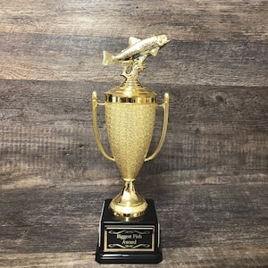 Fishing Trophy Fishing Derby Trophy Biggest Trout Tournament Trophy #1 Master Baiter Award Salmon Bass Fish Trophy Gag Gift