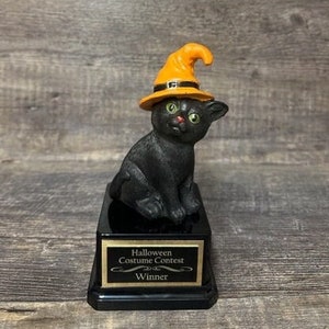 ハロウィントロフィー 黒猫 最も怖いコスチュームコンテスト カボチャの彫刻 ベストコスチューム 黒猫 死者の日 ディア・デ・ロス・ムエルトス トランク・オア・トリート