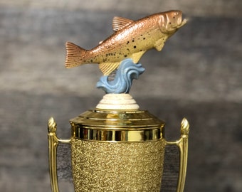 Trophée De Pêche Argenté – Plus Grosse Prise, Carpe, Bar, Mer/Lac, Compétition, Cadeau Pêcheur Personnalisable