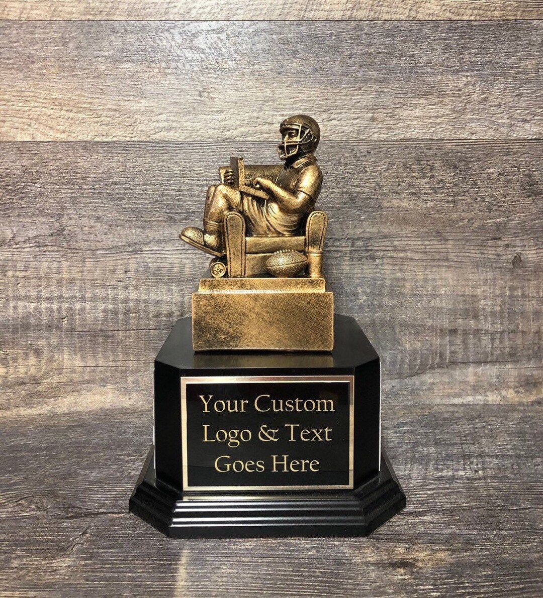 Perpetual Fantasy Football League Trophy Armchair Quarterback FFL