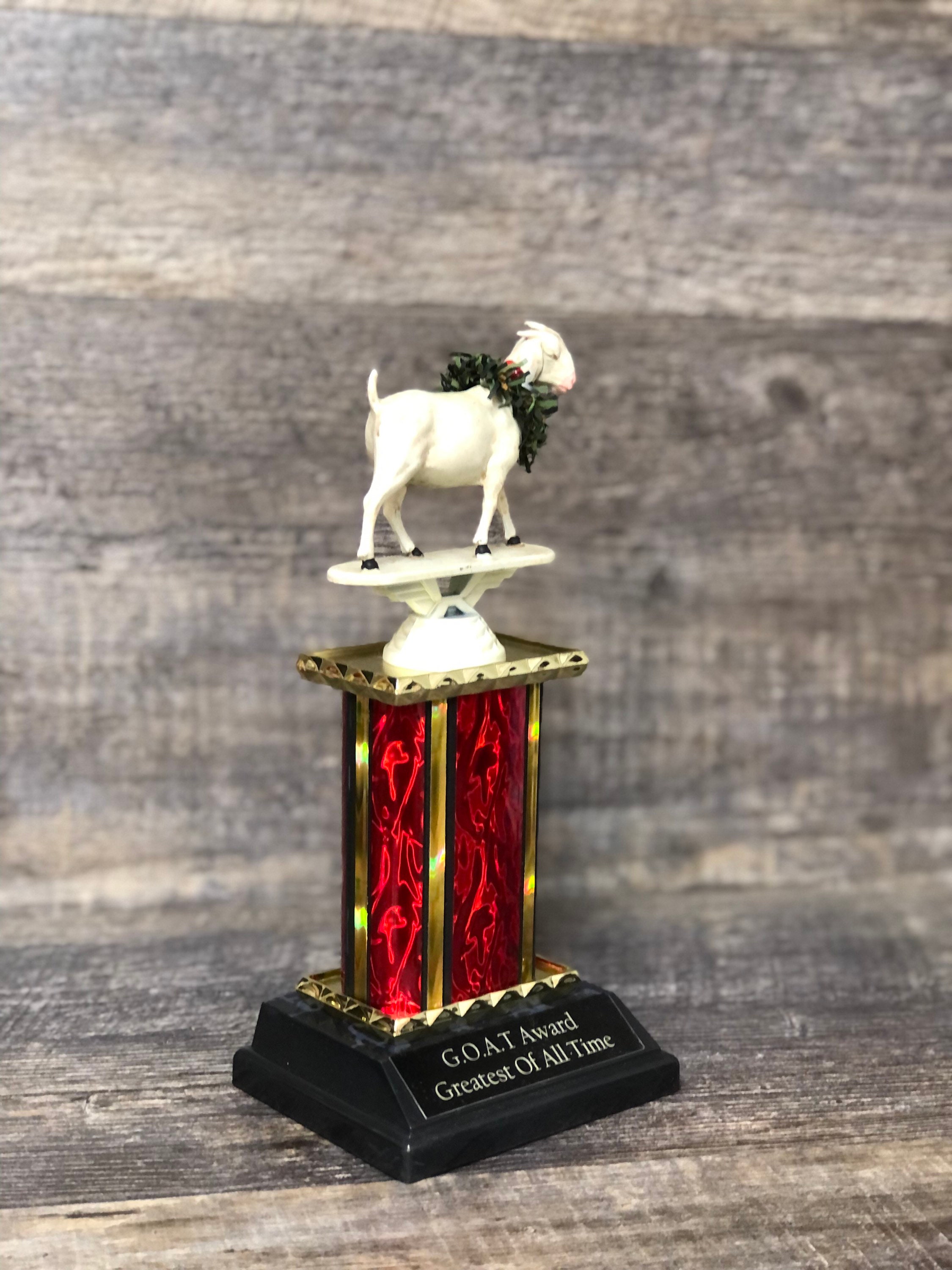 GOAT - Greatest of all time Award on Round Base Fantasy Football