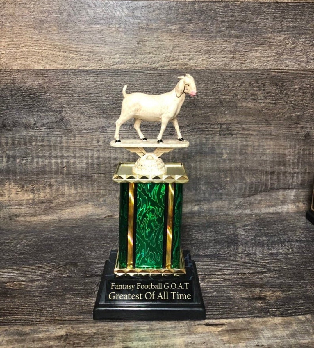 Greatest of All Time Trophy - GOAT - The Goat Trophy Award with Option for  Customized Engraving - Funny Trophy to Recognize Boss, Co-Workers, Friends