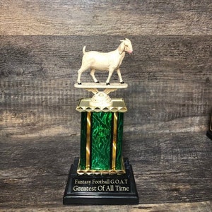 Funny Trophy GOAT Trophy Greatest of All Time Award Trophy Hand Painted Top Sales Motivational Achievement Award Personalized Winner