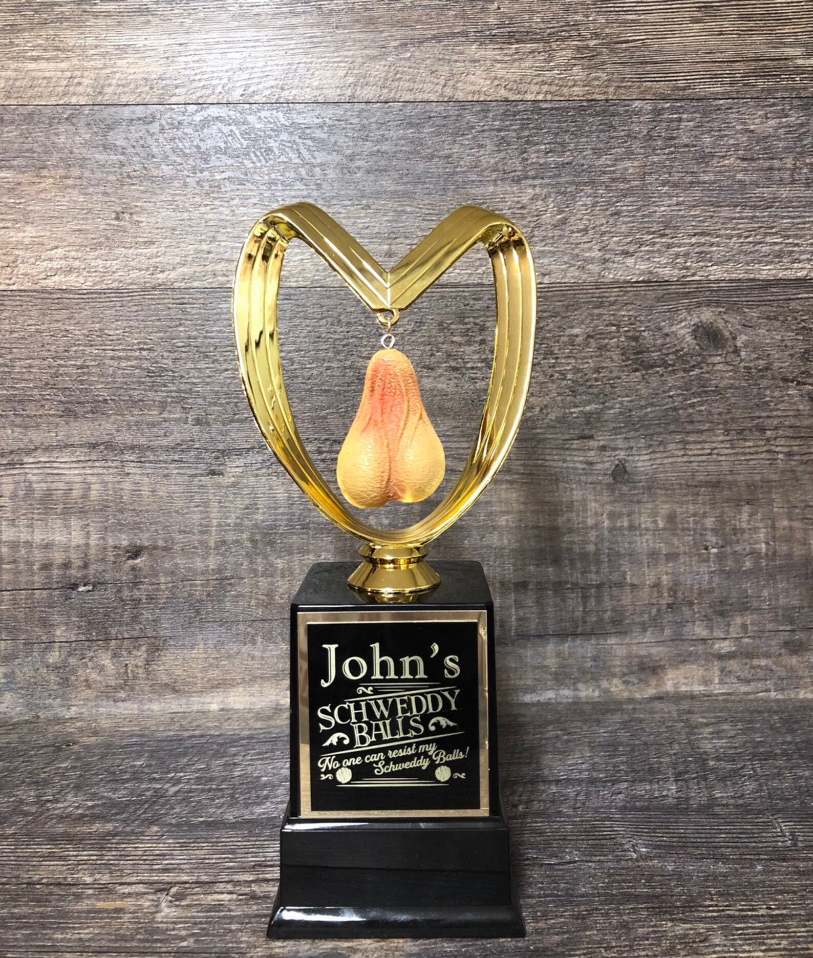 Custom Testicle Balls Trophy Funny Birthday Gift Bachelor Etsy