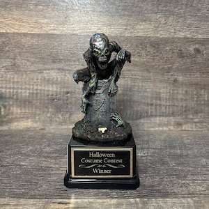 Halloween Zombie Trophy Costume Contest Trophy Scariest Costume Prize Tombstone Pumpkin Carving Contest Halloween Party Decor