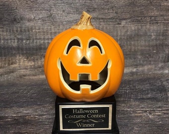 Halloween Trophy Pumpkin Carving Contest Jack O Lantern Trophy or Best Costume Contest Prize Pumpkin Halloween Decor Halloween Trophies