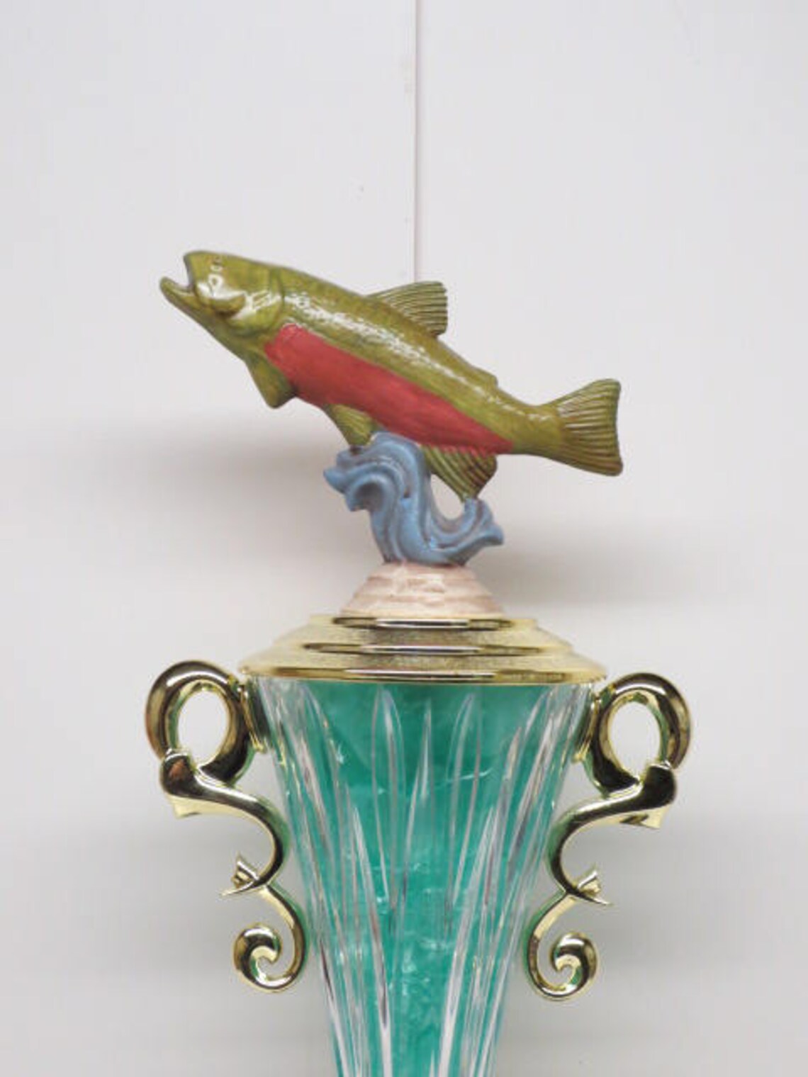 Fish Trophy Fishing Derby Trophy Award Hand Painted Fish Etsy