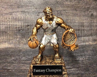Fantasy Basketball Beast Trophy Custom Basketball Madness Trophy Custom Fantasy Bracket Winner Trophy Winner League Champion Champ Award