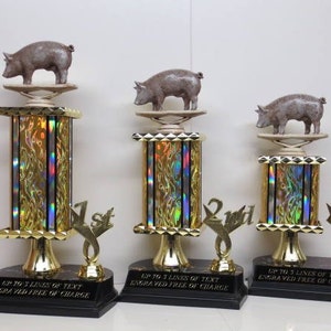 BBQ Trophy Best BBQ Cook Off Trophies Grill Master Champion Trophy Pig Trophy Best Ribs Pork Pig Trophy Award Winning Champion