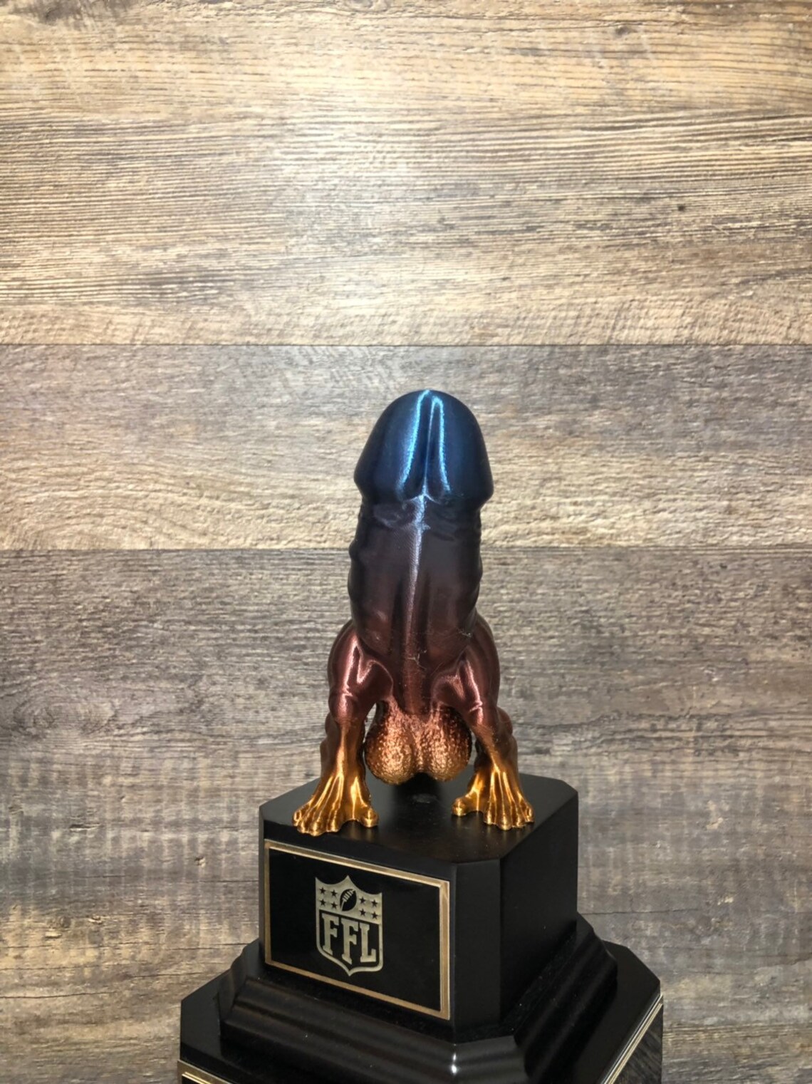 XL Fantasy Football LOSER Trophy Funny Dickasaurus Perpetual Etsy