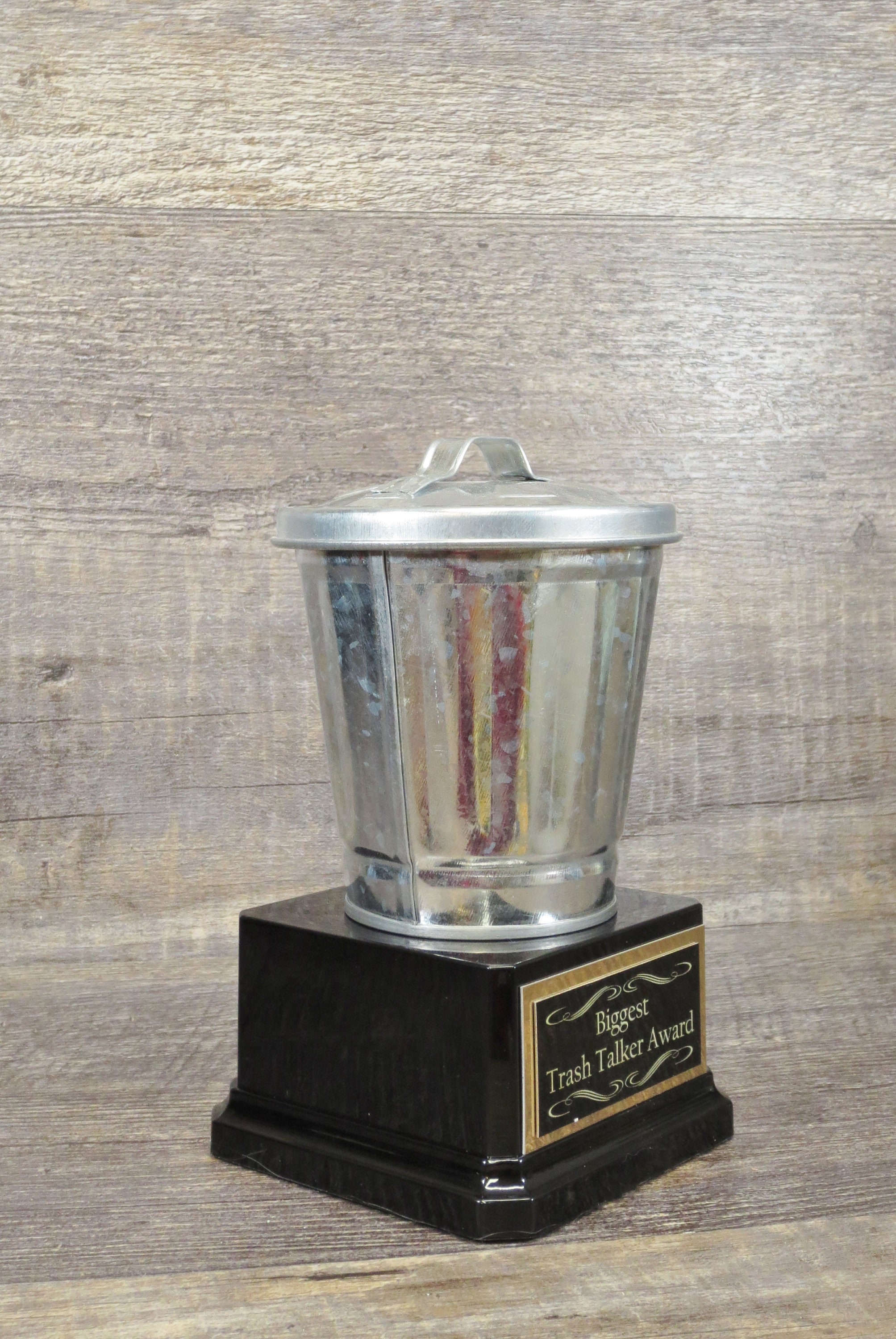 Trash Talker Trophy Award Galvanized Garbage Can Take Out the - Etsy