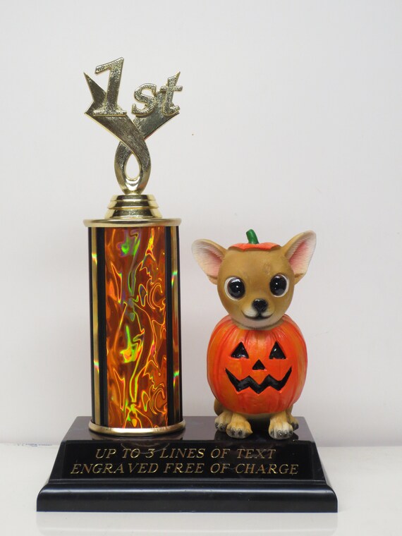 SET OF 3 STAR RESIN HALLOWEEN TROPHY PUMPKIN CARVING /& COSTUME CONTEST AWARD