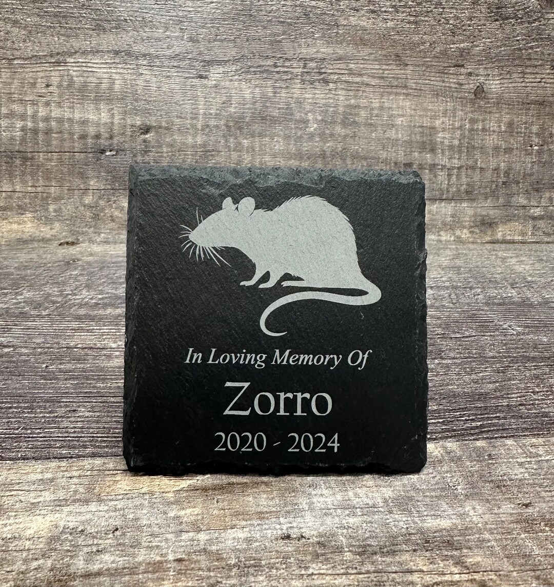 Rat Mouse Memorial Stone Pet Memory Stone Pet Loss Gift Grave Marker ...