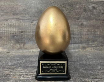 Funny Trophy Golden Egg Trophy of EGGCELLENCE Gag Gift Achievement Award Employee Of The Month Top Sales Trophy #1 Salesman Appreciation