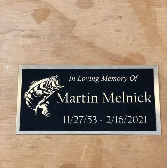 Memorial Urn Plaque Custom Engraved Name Plate Cremation Urn Etsy