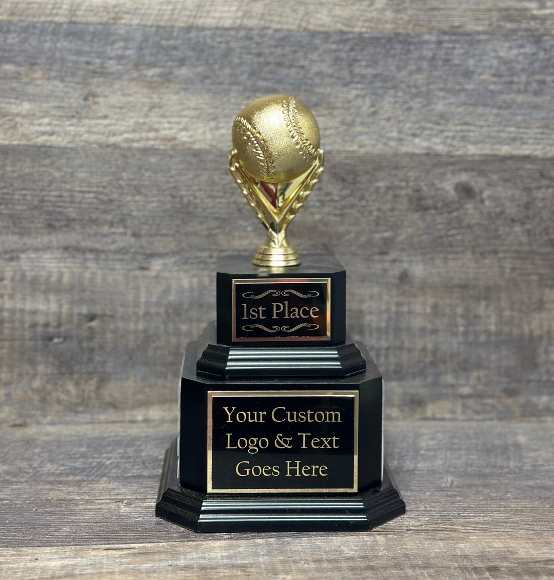 Baseball Trophy Fantasy Baseball Perpetual Trophy Gold Baseball Award