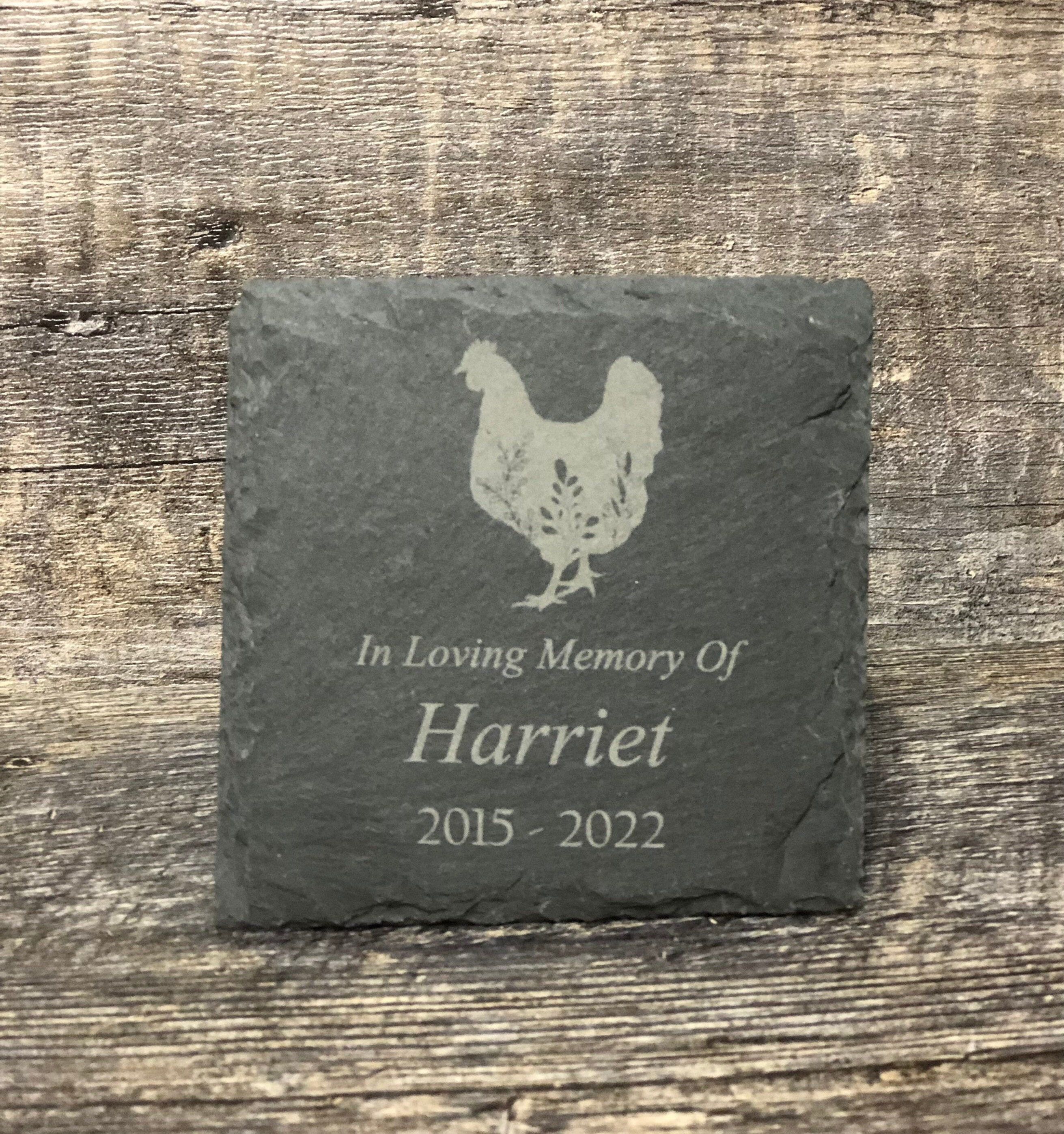 Hen Memorial Stone Pet Chicken Memory Stone Pet Loss Gift Rooster