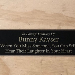 BRASS Memorial Urn Plaque Bench Plate Custom Engraved Memorial In Loving Memory Of Plaque Name Plate For Cremation Urn Engraved Name Plaque