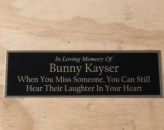 BRASS Bench Plate Custom Engraved Memorial In Loving Memory Of Plaque Name Plate for Cremation Urn or Engraved Plate Name Plaque