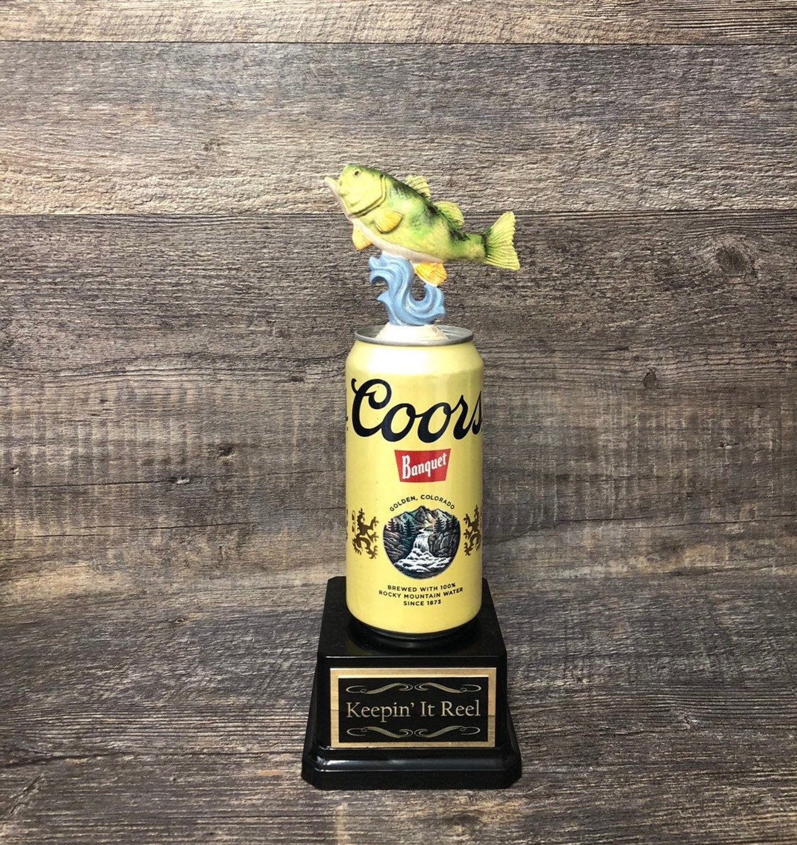 Fishing Trophy Award Funny Trophy Biggest Bass Tournament Etsy