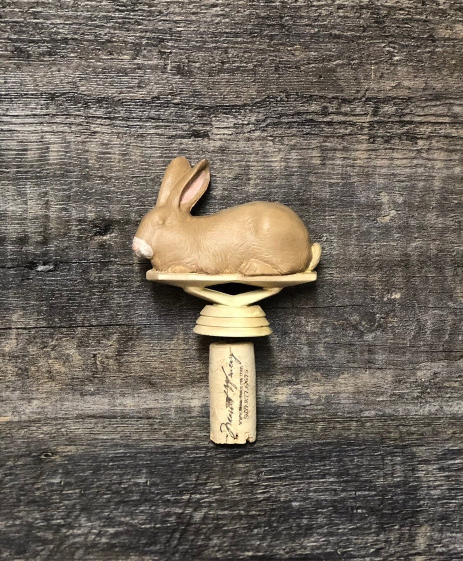 Wine Stopper Bunny Rabbit Wine Gift Bottle Stopper Wine Cork Etsy Ireland