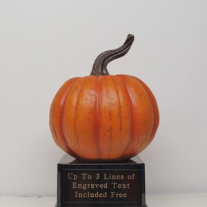 Vencedor do concurso de fantasias de troféu de Halloween Concurso de escultura de abóbora Troféu de abóbora detalhado Troféu Jack O Lantern Troféu Baú ou guloseima Decoração de Halloween
