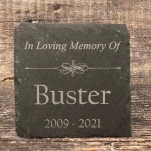 Huisdier gedenksteen huisdier herinnering geheugensteen hond verlies cadeau gedenkplaat leisteen graf marker aangepaste gegraveerde plaquette naamplaat hond