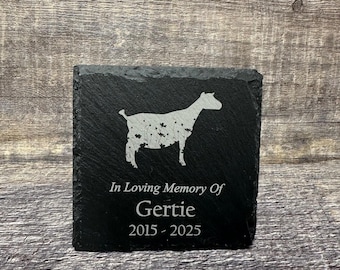 Goat Memorial Stone Pet Memory Stone Pet Loss Gift Grave Marker Remembrance Stone Memorial Plaque Slate Personalized Custom Engraved