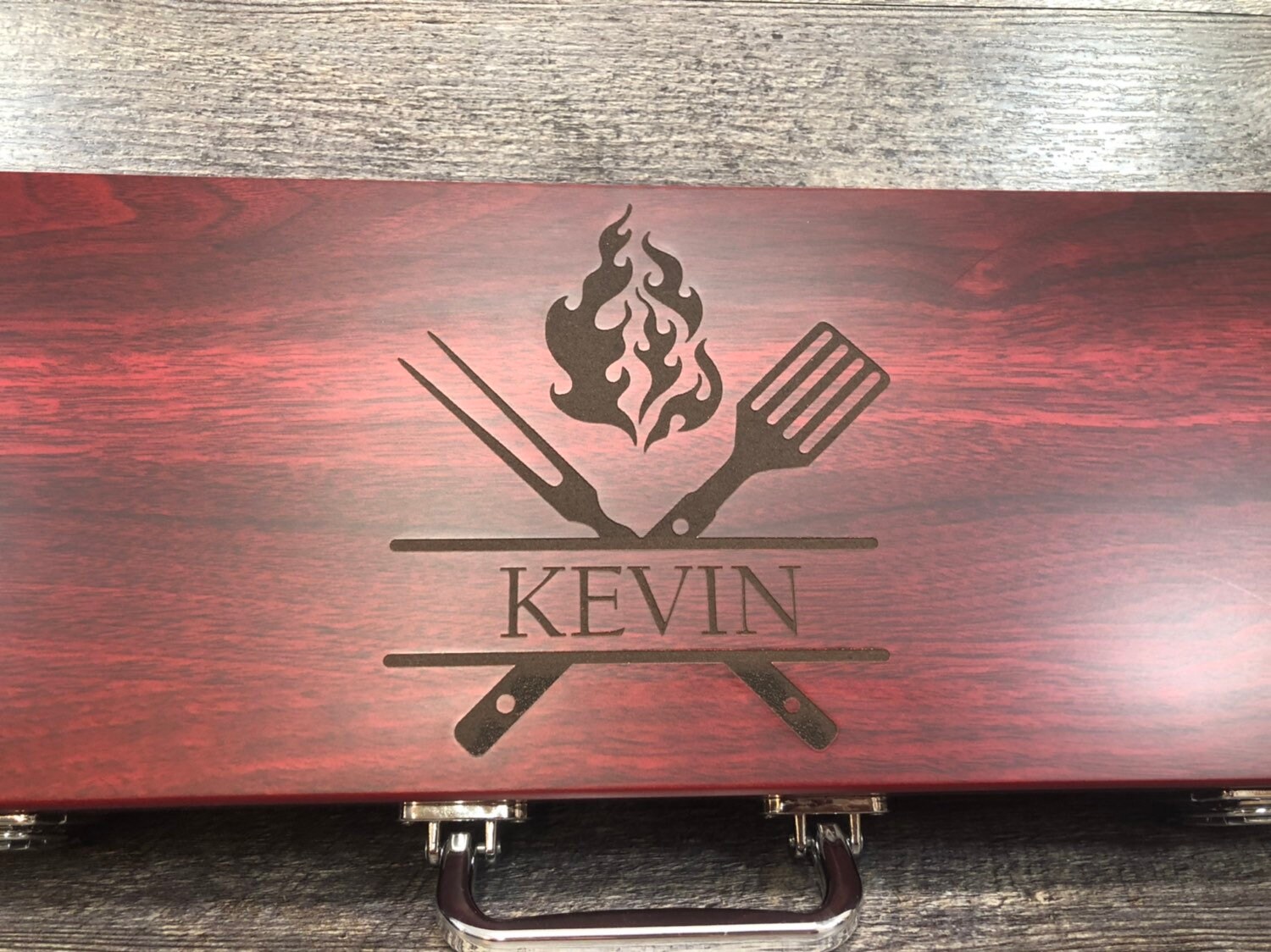 Personalized BBQ Set Grilling Tool Set Custom Engraved Gift Etsy