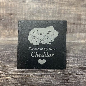 Guinea Pig Memorial Stone Pet Memory Stone Pet Loss Gift Grave Marker Remembrance Stone Memorial Plaque Slate Personalized Custom Engraved