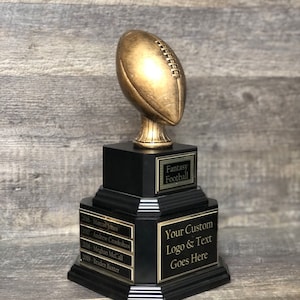 Perpetual Fantasy Football Trophy FFL Trophy Antique Gold Football Champion Trophy Fantasy Football League Trophy Sports Award Winner