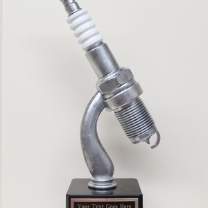 Racing Trophy Car Show Trophy 12" Spark Plug Plastic Silver Spark Plug Award Winner Best In Show Best Hot Rod Antique Car Show Participant