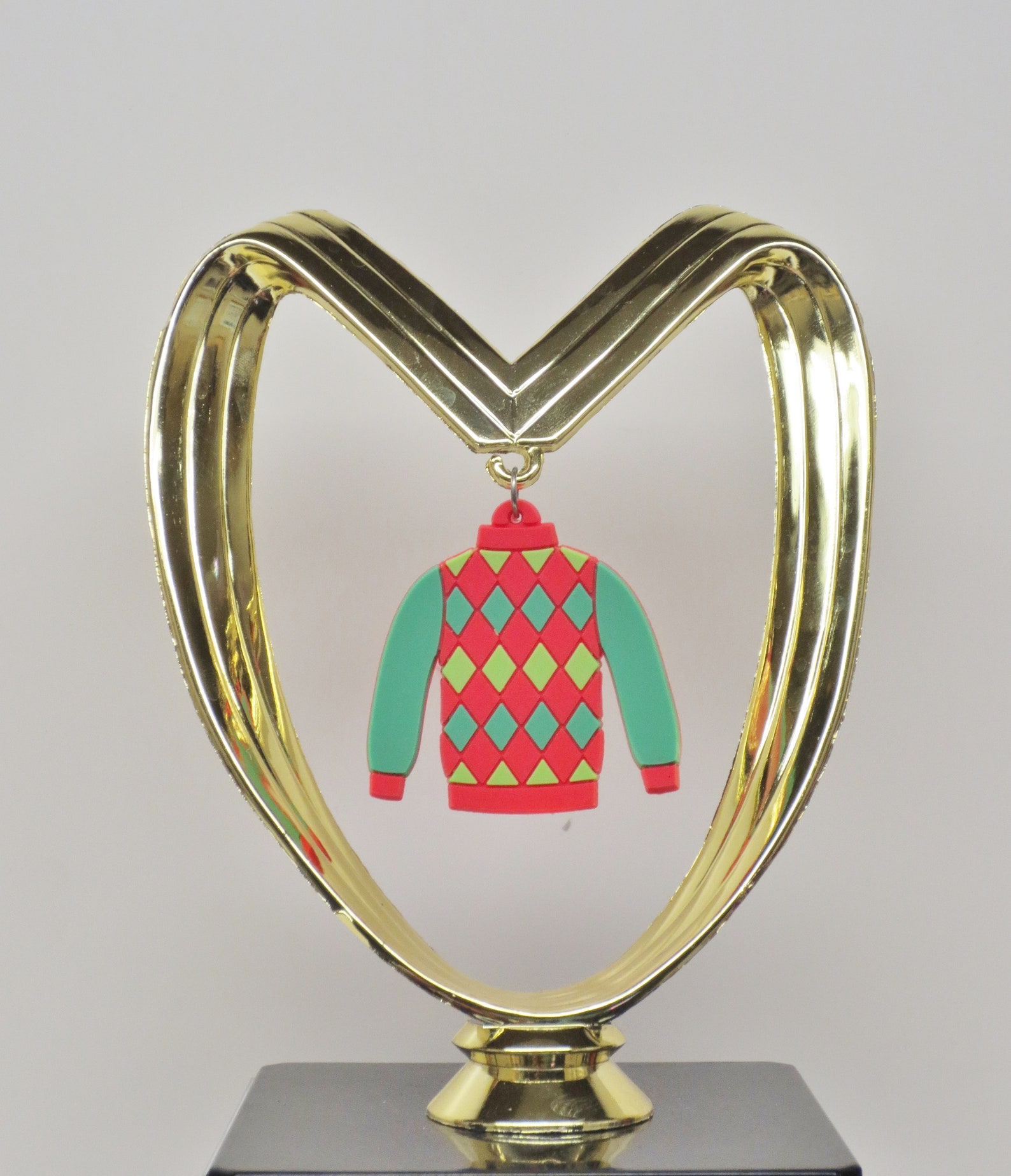 Ugly Sweater Trophy Contest Holiday Ugliest Sweater Red Etsy
