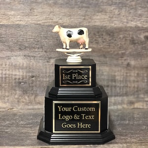 BBQ Trophy Perpetual Competition Cook Off Champion Trophy Best BBQ Trophy Cow Trophy Best Ribs Best Chicken Best Beef Trophy Award Winner