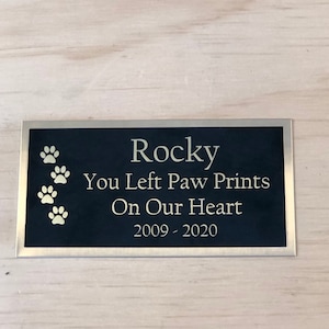 Pet Memorial Urn Plaque Dog Urn Plaque Engraved Name Plate Cremation Urn Cat Urn Pet Urn Engraved Name Plate Memorial Plaque