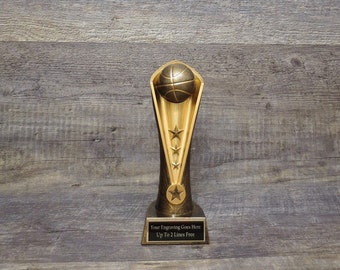 Basketball Trophy Award Basketball Madness 9" Trophy FBL FBBL Fantasy Basketball League Bracket Champion  Team Participation Award