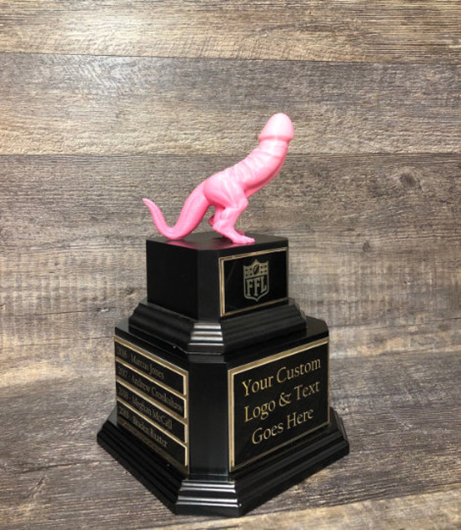 Girls Fantasy Football Dickasaurus LOSER Trophy FFL Loser Etsy