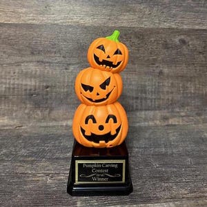 Halloween Trophy Costume Contest Winner Pumpkin Carving Contest Plastic Economy Pumpkin Stack Trophy Trunk or Treat Econo Trophy