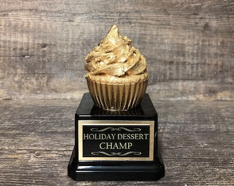 Golden Cupcake Trophy Bake Off Trophy Baking Competition Trophy Birthday Gag Gift Cupcake Dessert Trophy Funny Trophy Adult Humor