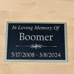 Custom Engraved Plate Name Plate Dog Urn Cremation Cat Urn Pet Urn In Loving Memory Engraved Plate Name Plaque Name Plate Memorial Plaque