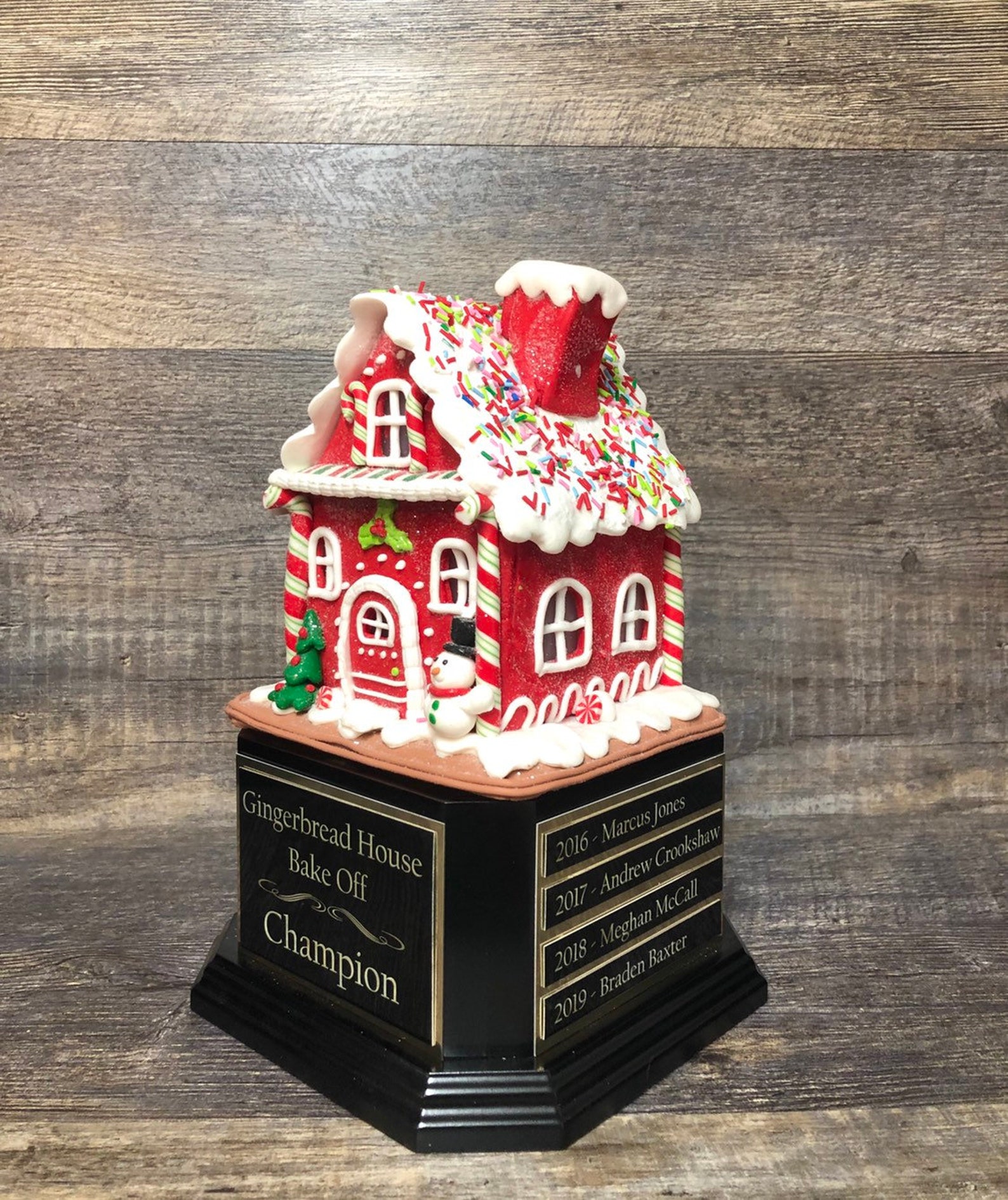 XL Gingerbread House Trophy Perpetual Christmas Cookie - Etsy
