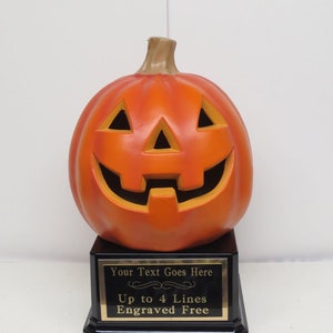 Troféu de Halloween Troféus de Halloween Troféu de escultura de abóbora ou melhor concurso de fantasias Jack O Lantern Decoração de Halloween