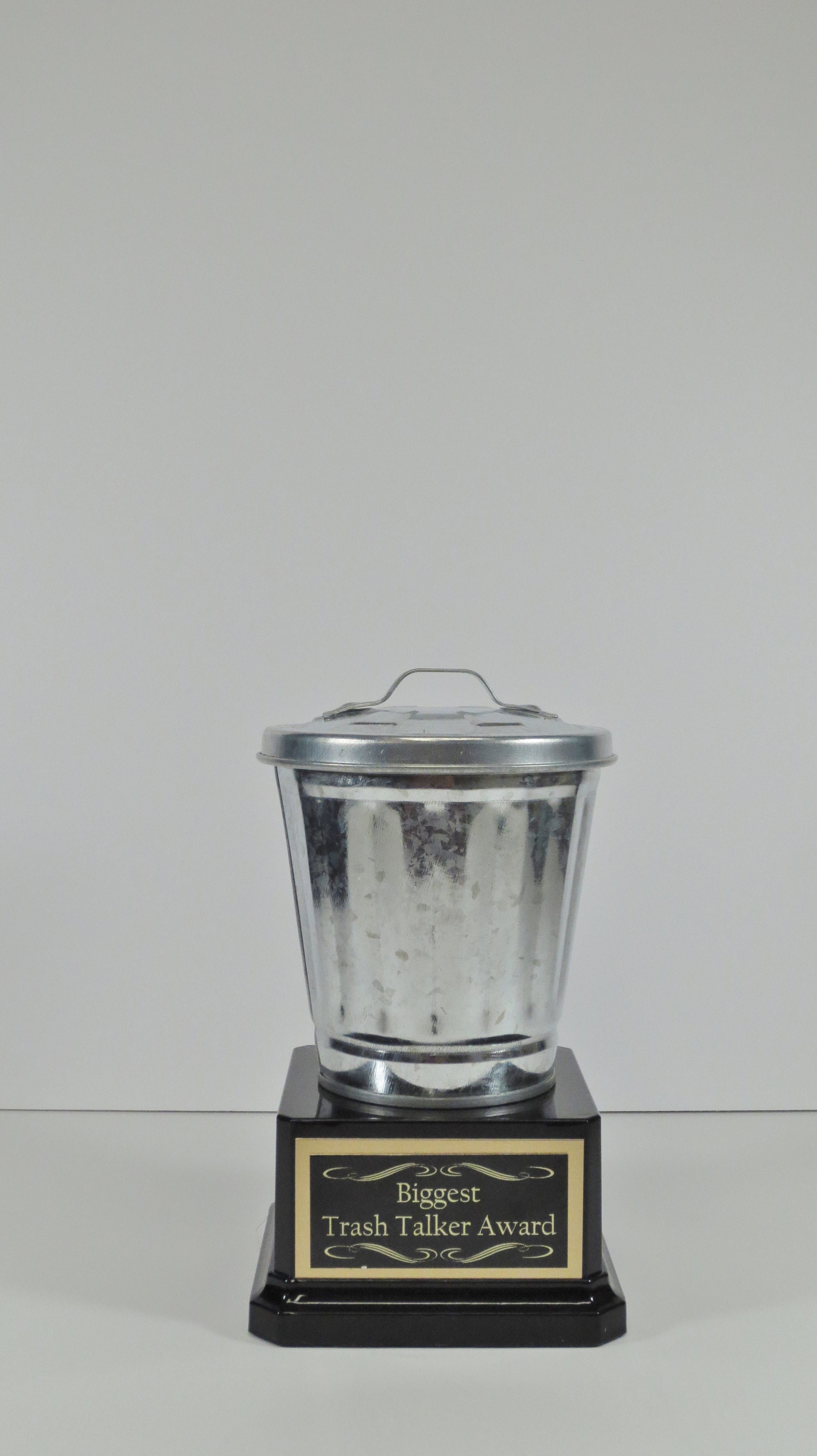 Trash Talker Trophy Award Galvanized Garbage Can Take Out the - Etsy