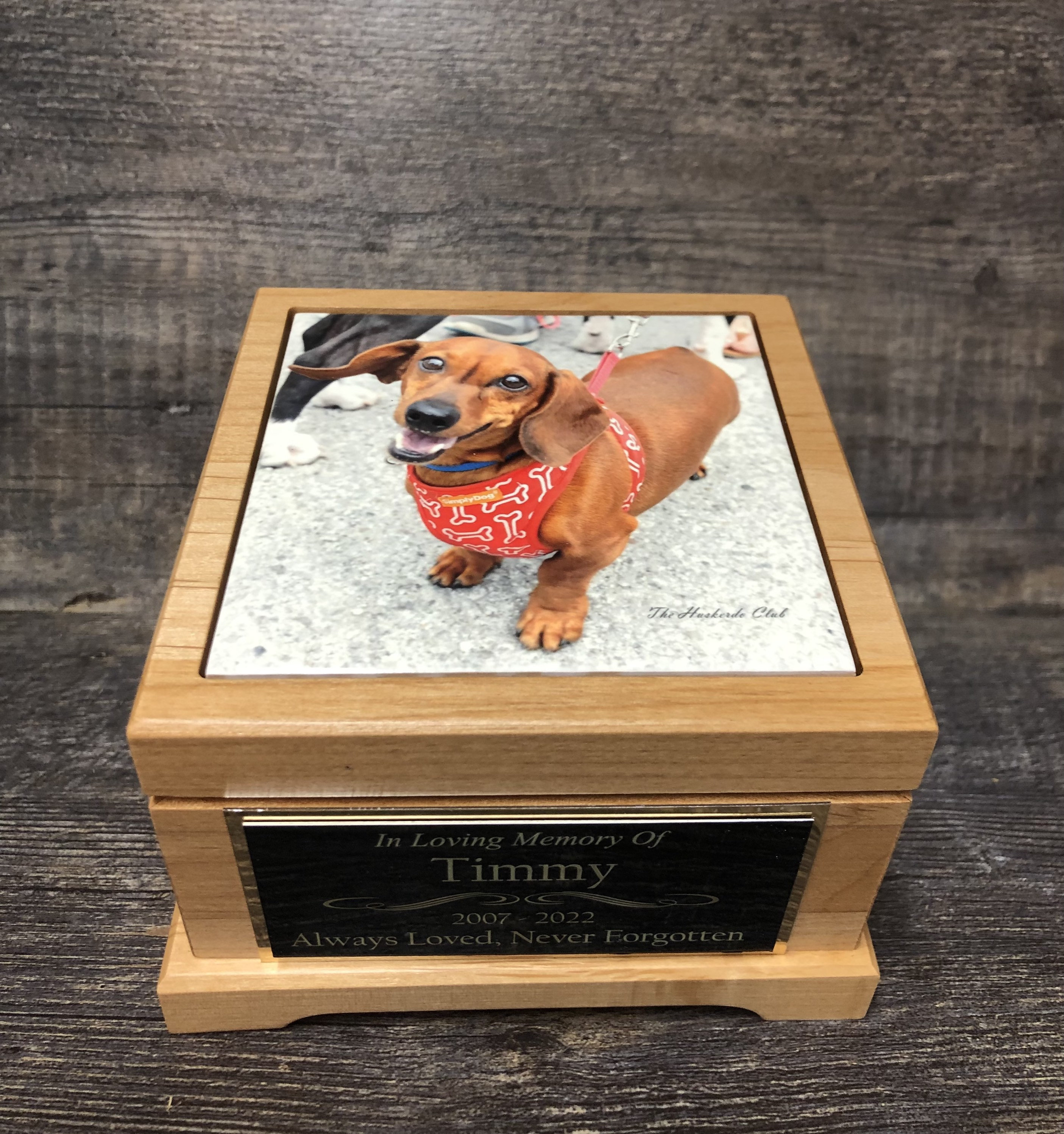 Pet Urn Dog Urn Pet Memorial Keepsake Box Dachshund Urn Yorkie Cremation Urn Custom Photo Tile Tag Small Dog Animal Cat Urn up to 25lbs Etsy Canada